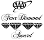AAA Four Diamond Award logo featuring four diamond icons under stylized text.